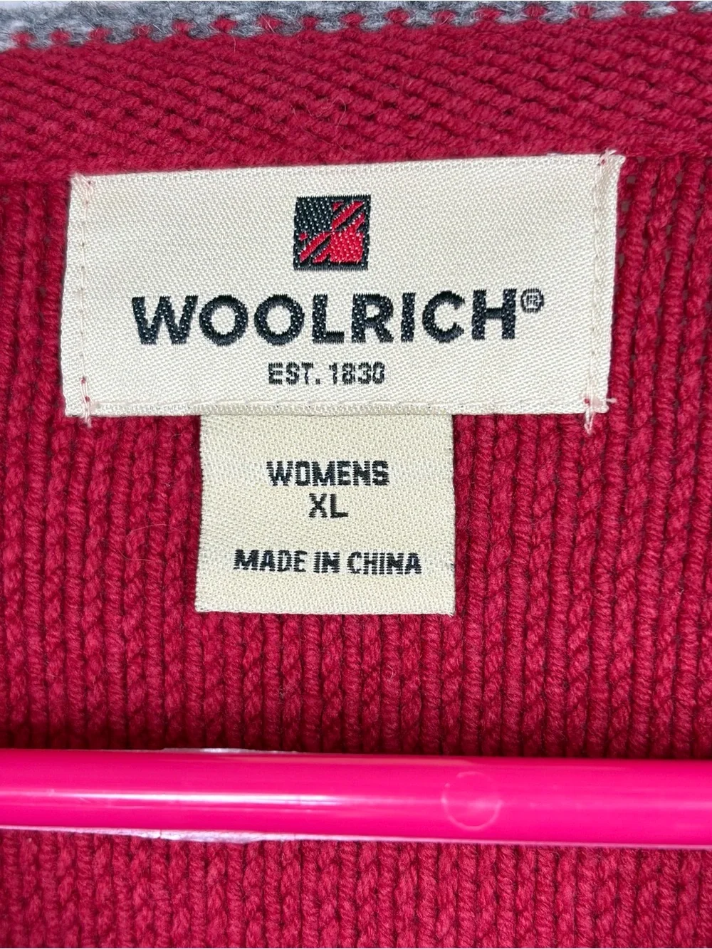 Woolrich Ruby Cotton Knit Lambswool Heavy Sweater Snowflake Women’s Size XL
